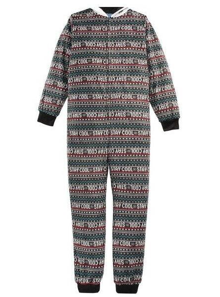 Max & Olivia Little & Big Boy's 1 Pc Printed Reindeer Pajama Black Size Large (14-16)