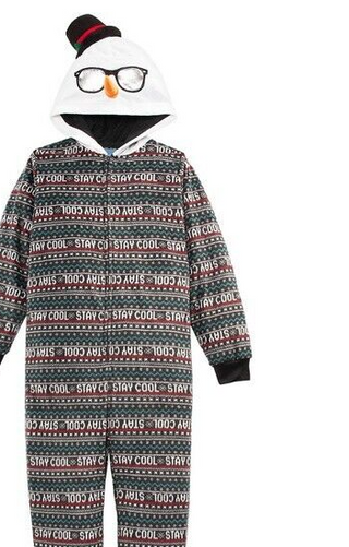 Max & Olivia Little & Big Boy's 1 Pc Printed Reindeer Pajama Black Size Large (14-16)