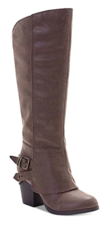 American Rag Women's Emilee Fabric Almond Toe Knee High Fashion Boots Brown Size 9.5
