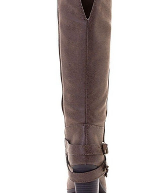 American Rag Women's Emilee Fabric Almond Toe Knee High Fashion Boots Brown Size 9.5