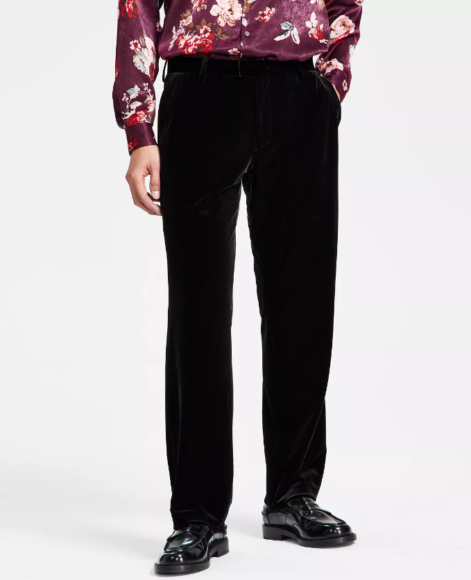 INC International Concepts Men's Berlin Slim Straight Cargo Pants Black Size 48 BIG