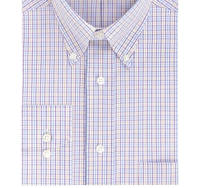 Eagle Men's Classic Fit Stretch Collar Dress Shirt Purple Size 17_32/33 XL