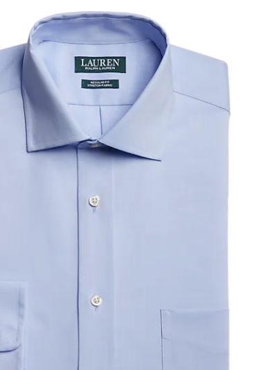 Ralph Lauren Men's Slim Fit Stretch Dress Shirt Blue Size 15-1/2-34X35