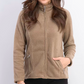 Karen Scott Women's Sport Zip-Up Zeroproof Fleece Jacket Brown Size Large