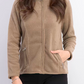 Karen Scott Women's Sport Zip-Up Zeroproof Fleece Jacket Brown Size Large