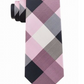 Tommy Hilfiger Men's Bold Plaid Silk Tie Pink Size One Size