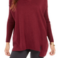 Style & Co Women's V Neck Tunic Wine Size Petite Small