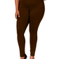 Style & Co Women's Plus Size Seamed Ponte Leggings Brown Size 16W