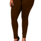 Style & Co Women's Plus Size Seamed Ponte Leggings Brown Size 16W