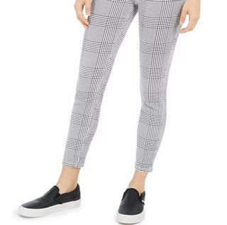 Indigo Rein Women's Houndstooth High Waist Jeans Gray Size W24-L27