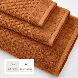 Cotton Diamond Waffle Weave Bath Towel Set - Grayson Collection