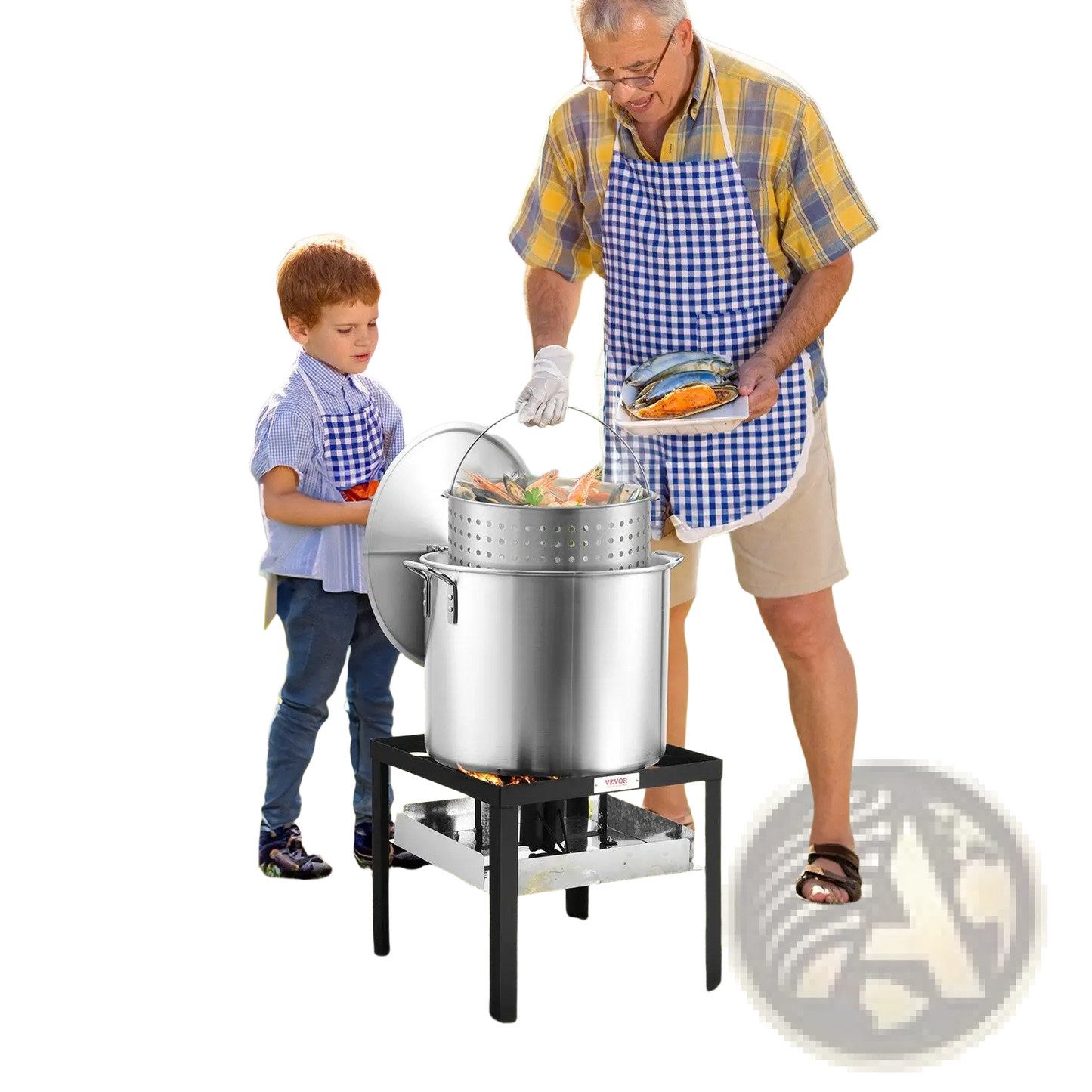 Seafood Boiling Kit 80 Qt Outdoor Crawfish Pot Basket
