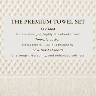 Cotton Diamond Waffle Weave Bath Towel Set - Grayson Collection