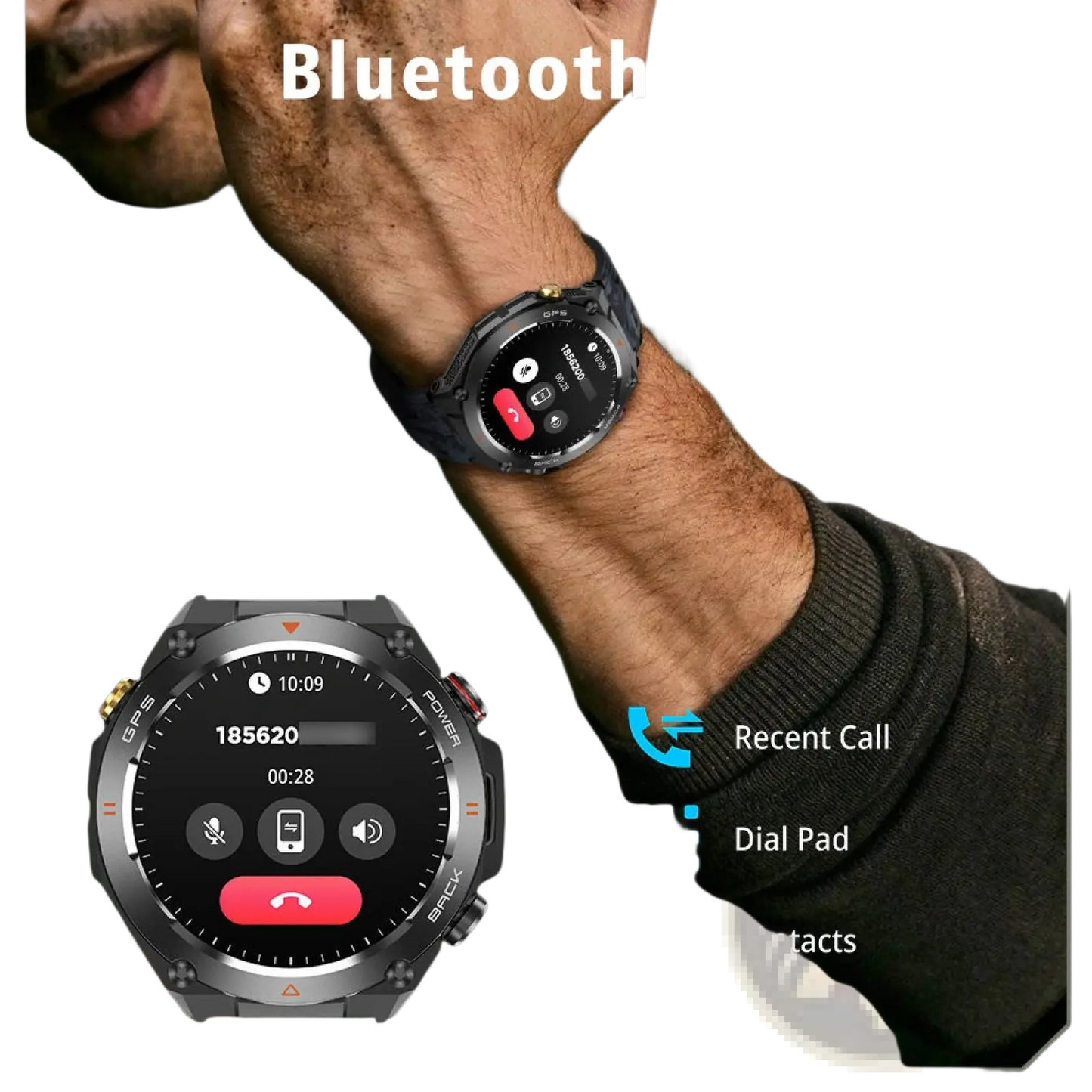 Senbono Rugged Gps Smartwatch with Altimeter and Compass