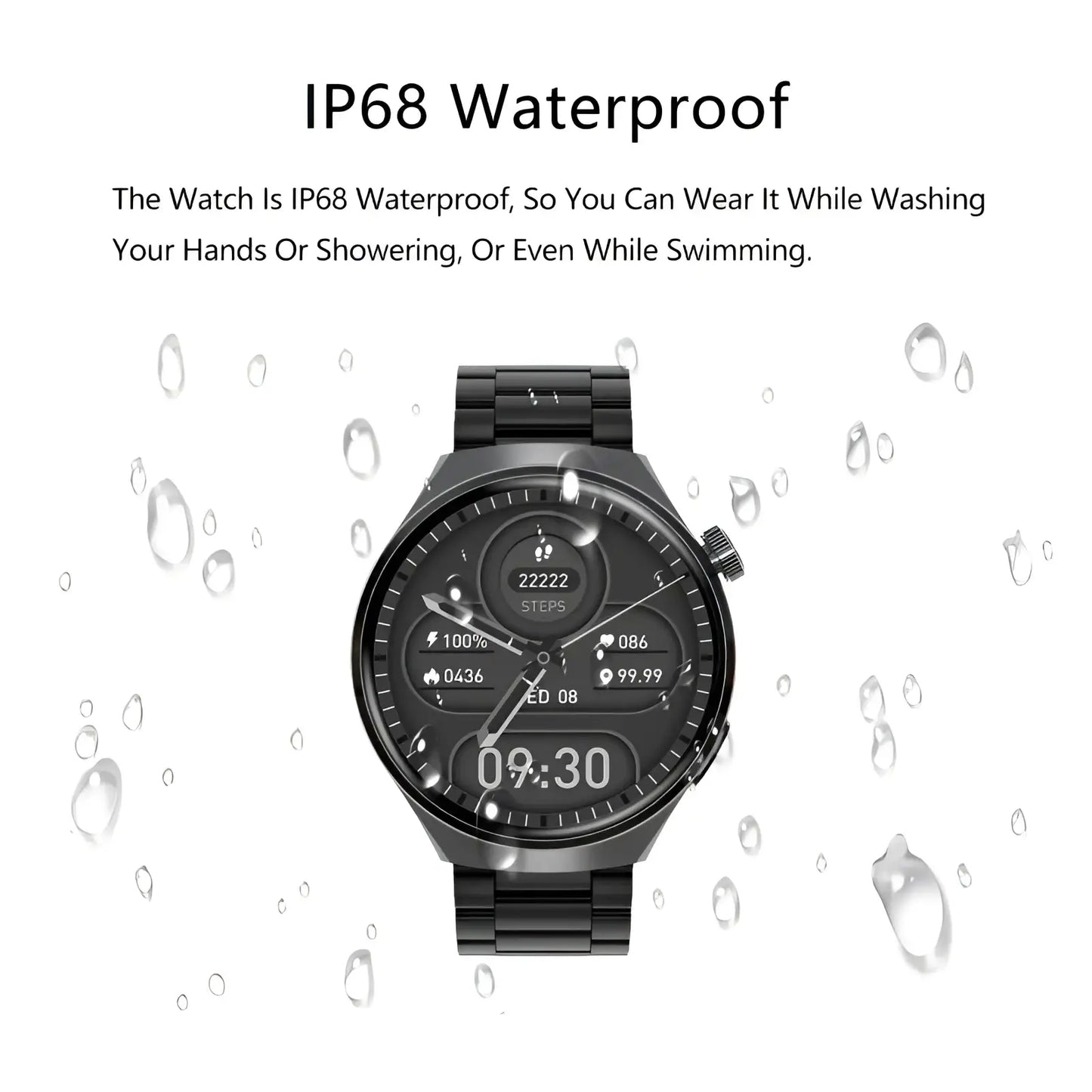 Senbono V19 Waterproof Business and Fitness Smartwatch
