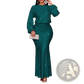 Sequin Lantern Sleeve Mermaid Two Piece Set