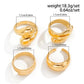 Set of 4 Elegant Adjustable Golden Geometric Rings
