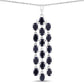 7.68 Carat Genuine Blue Sapphire .925 Sterling Silver Pendant
