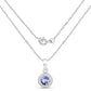 1.05 Carat Genuine Tanzanite and White Topaz .925 Sterling Silver Pendant