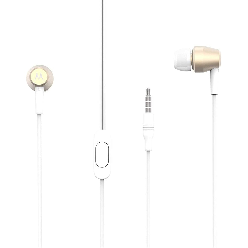 Motorola Pace 200 In-Ear Metal Rich HD Sound Headphones with Microphone