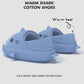 Plush Shark Winter House Slippers with Soft Rubber Soles