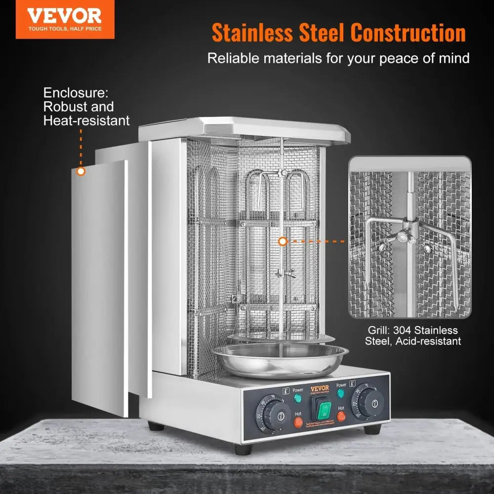 Vevor Electric Vertical Shawarma and Doner Kebab Grill 13lb