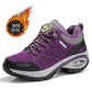 Women's Purple and Black Air Cushion Athletic Hiking Shoes