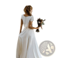 Short Sleeve Jewel Neck Lace Wedding Dress