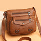 Women's Multi-pocket Faux Leather Heart Studded Crossbody Bag