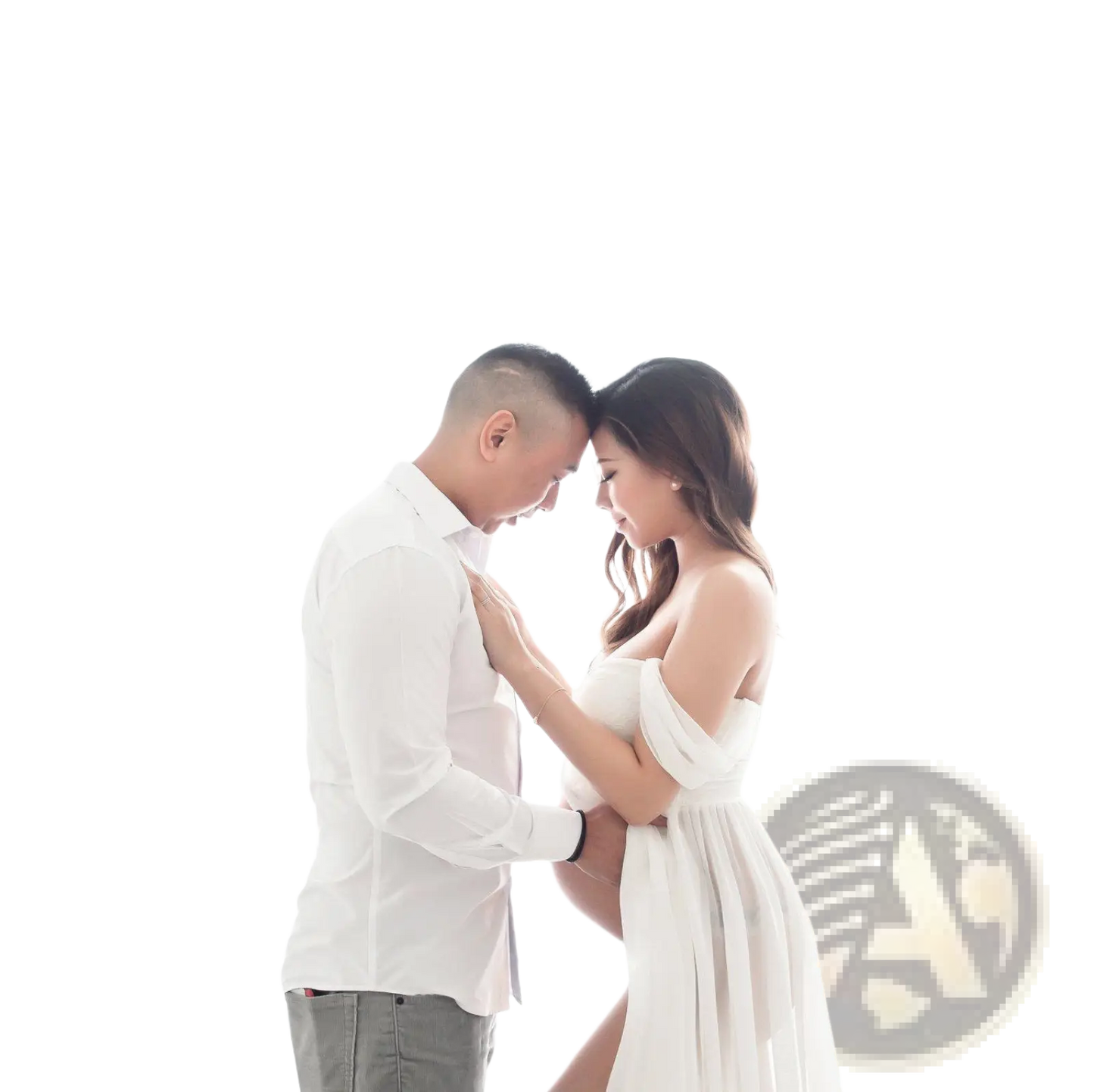 Off the Shoulder Chiffon Maternity Gown for Photoshoots