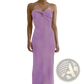 Off Shoulder Knotted Ribbed Knit Midi Dress