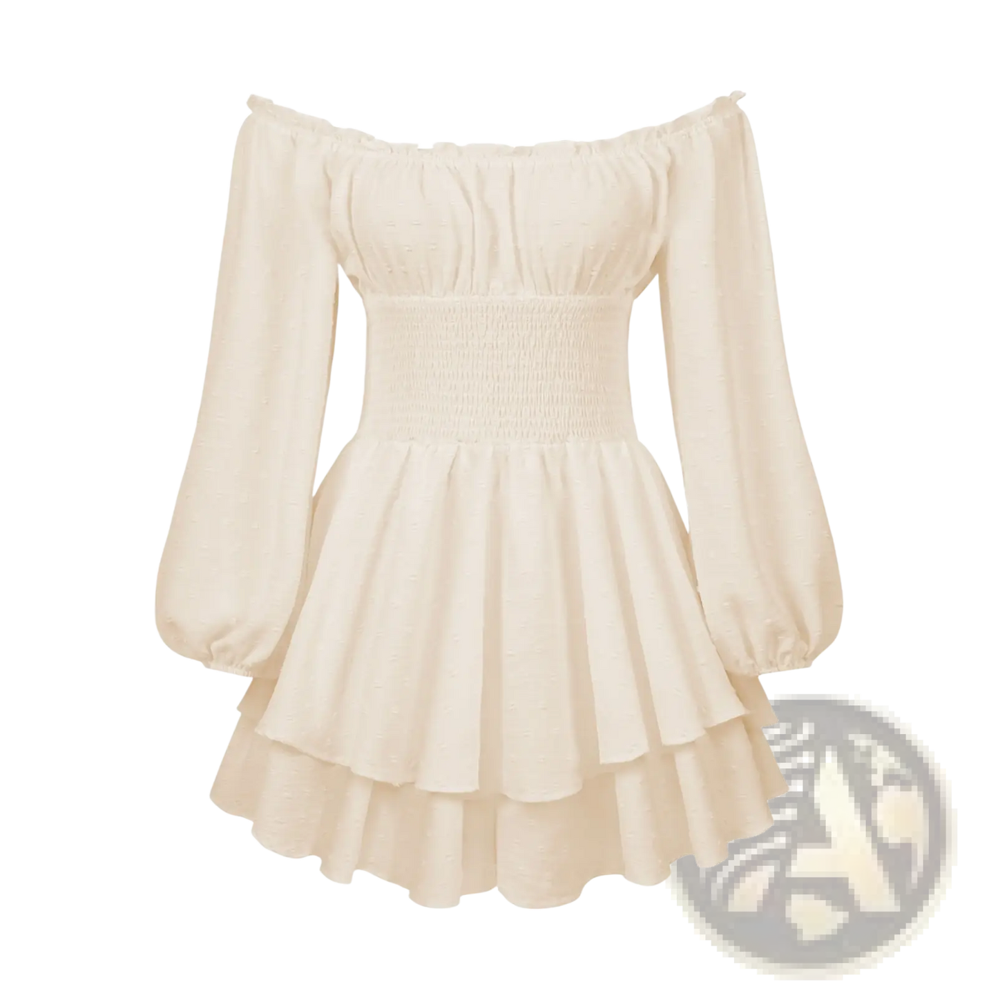 Off Shoulder Long Sleeve Ruffled Tiered Mini Dress