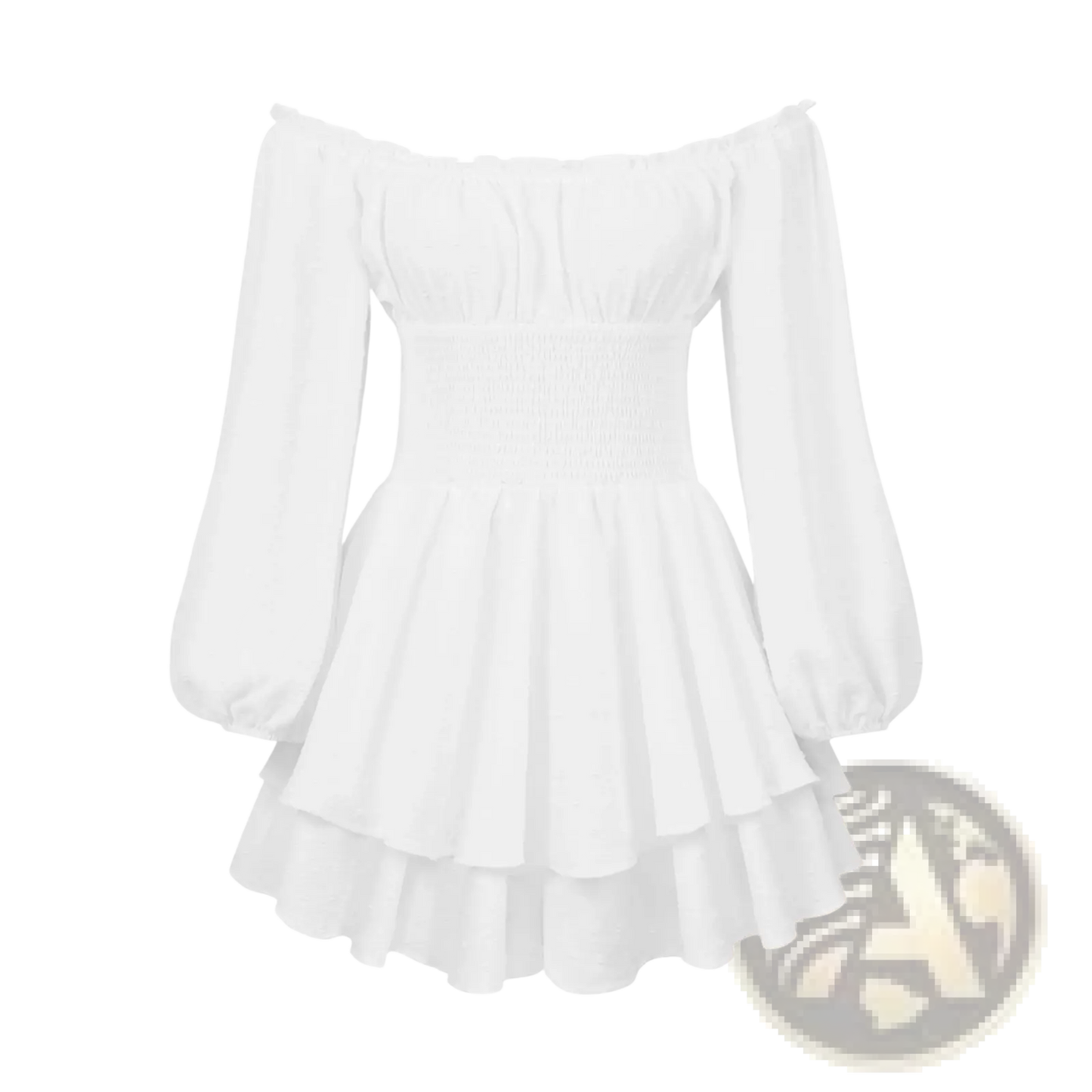 Off Shoulder Long Sleeve Ruffled Tiered Mini Dress