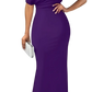 Off the Shoulder Mermaid Evening Gown with Draped Bodice