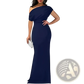 Off the Shoulder Mermaid Evening Gown with Draped Bodice