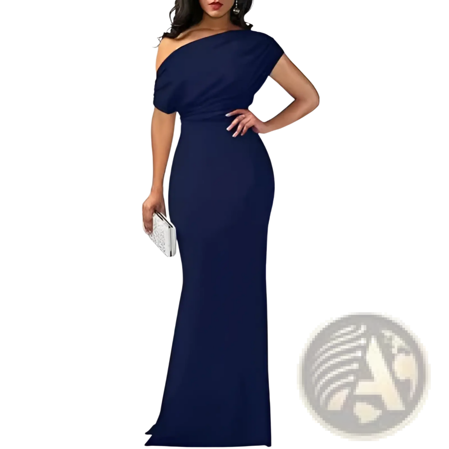 Off the Shoulder Mermaid Evening Gown with Draped Bodice