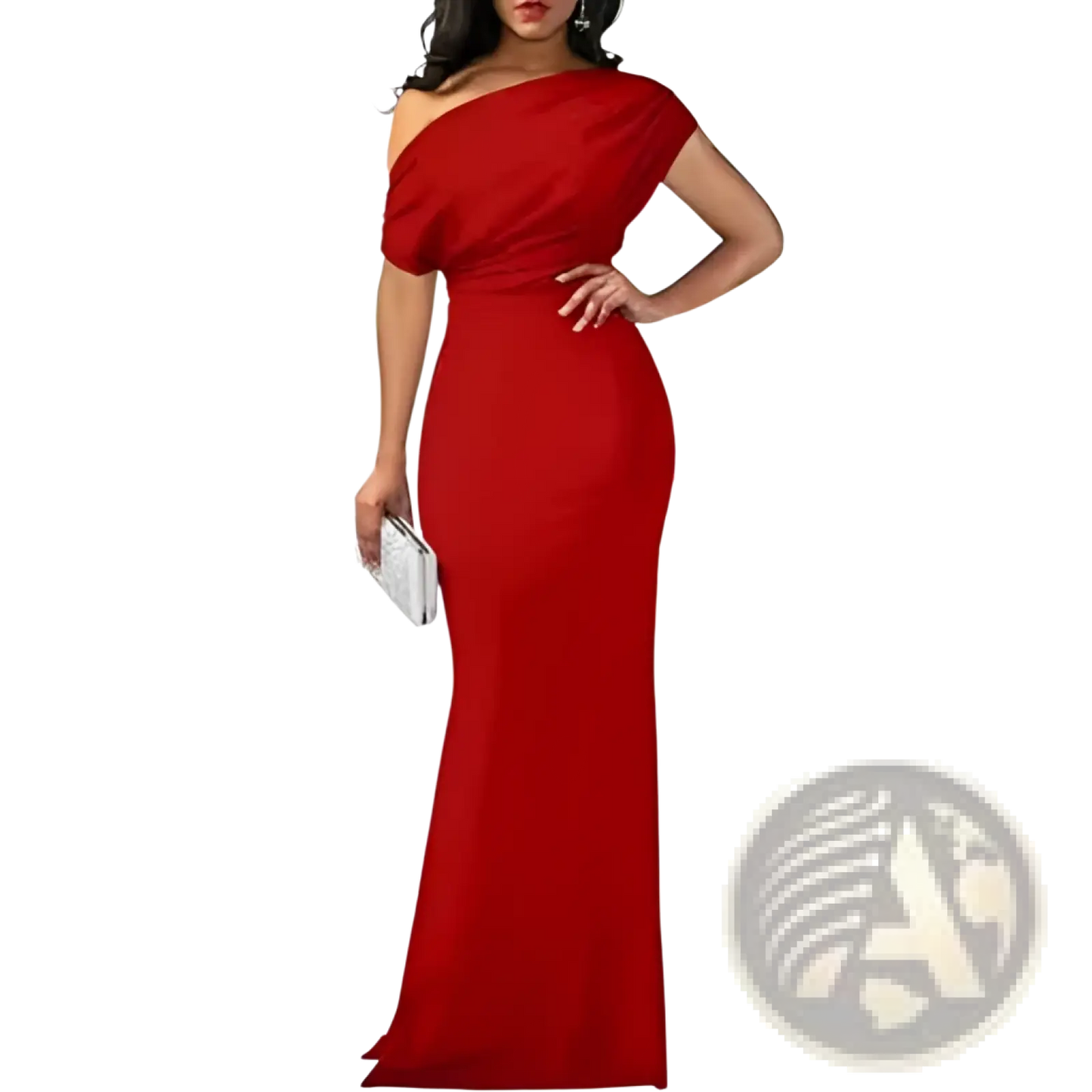 Off the Shoulder Mermaid Evening Gown with Draped Bodice