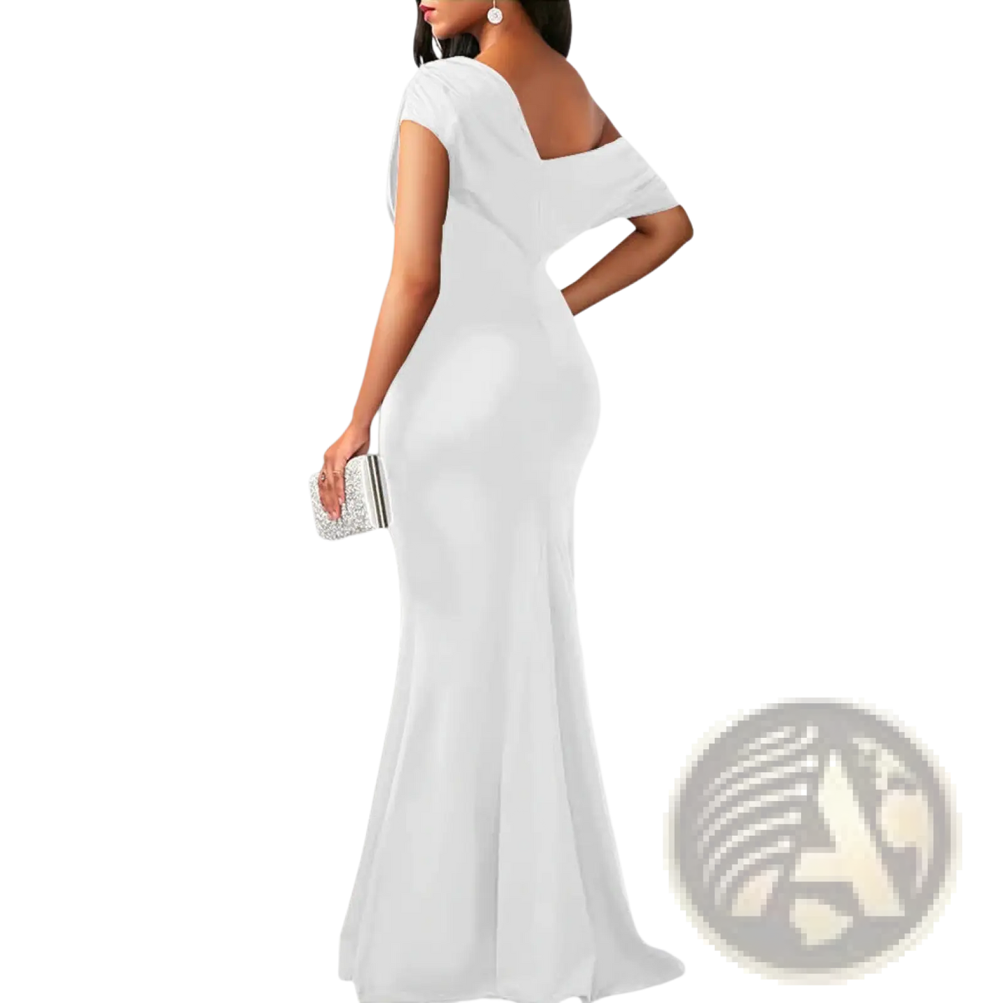 Off the Shoulder Mermaid Evening Gown with Draped Bodice