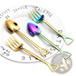 Shovel Spoon Stainless Steel Dessert Fork Set