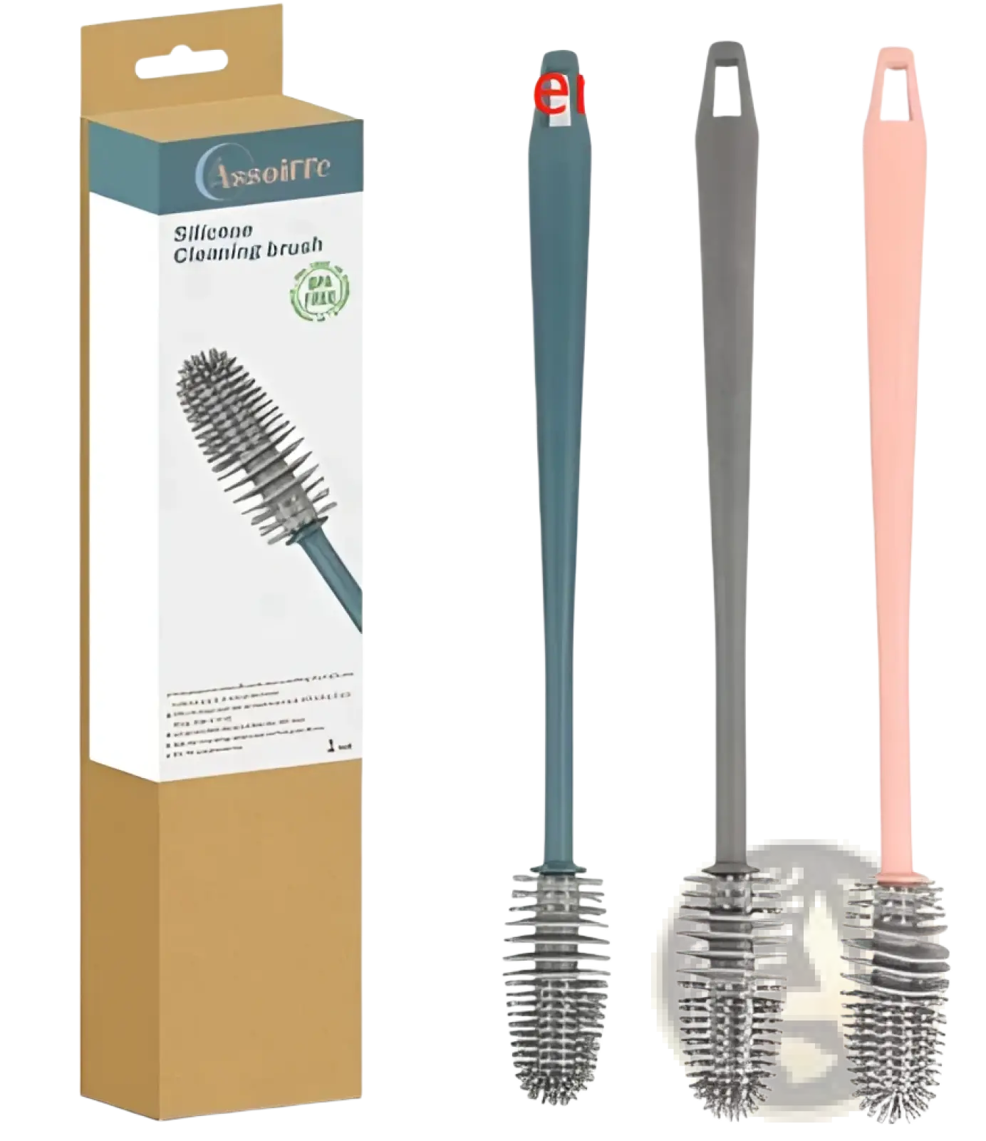 Silicone Bottle Brush Set 3 Pack for Cup Cleaning