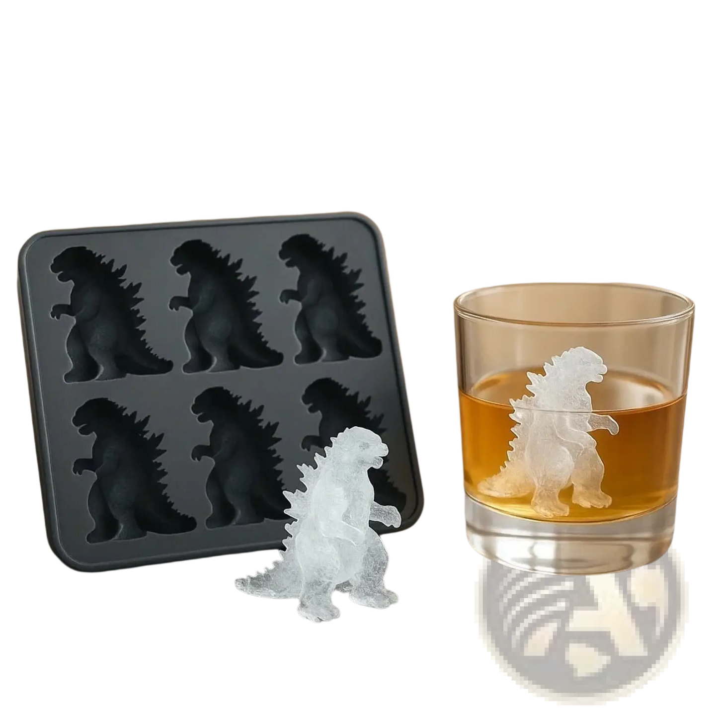 Silicone Dog and Godzilla Ice Cube Tray Mold Set