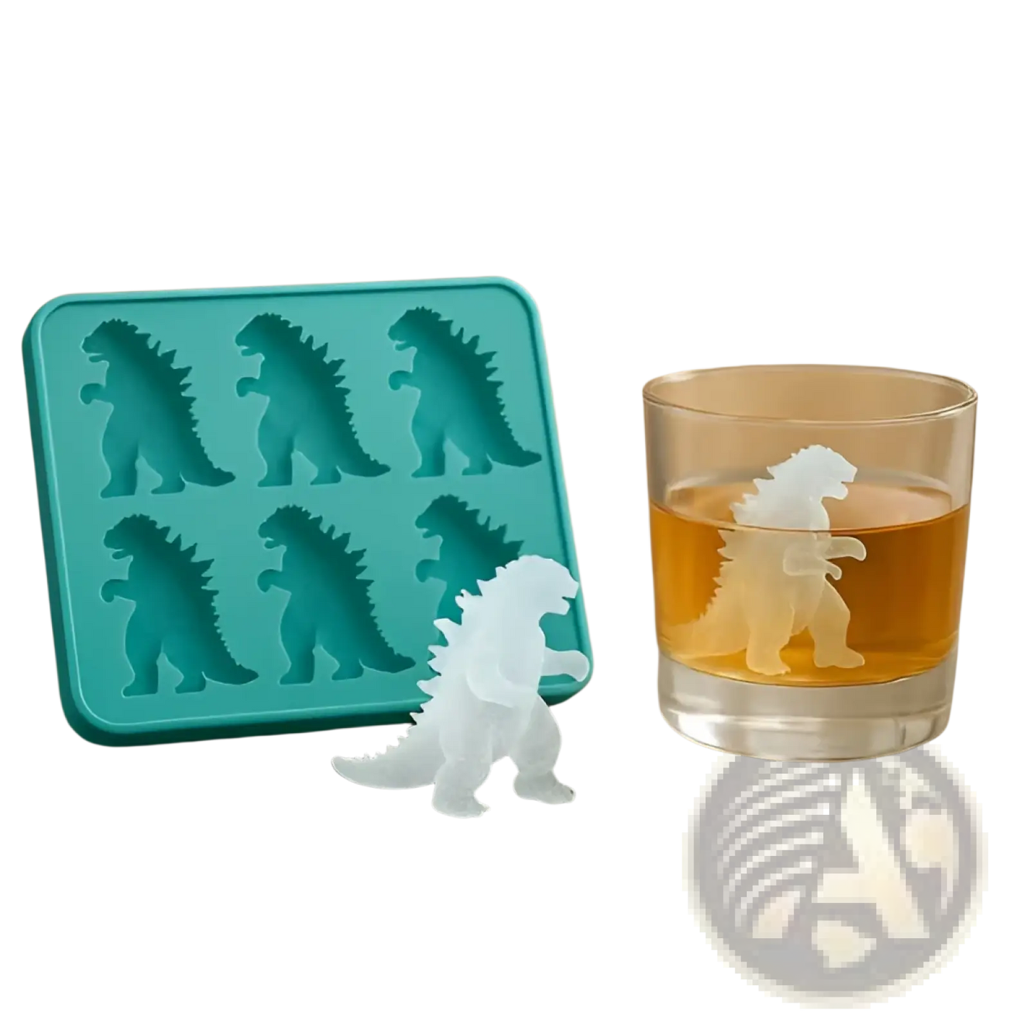 Silicone Dog and Godzilla Ice Cube Tray Mold Set