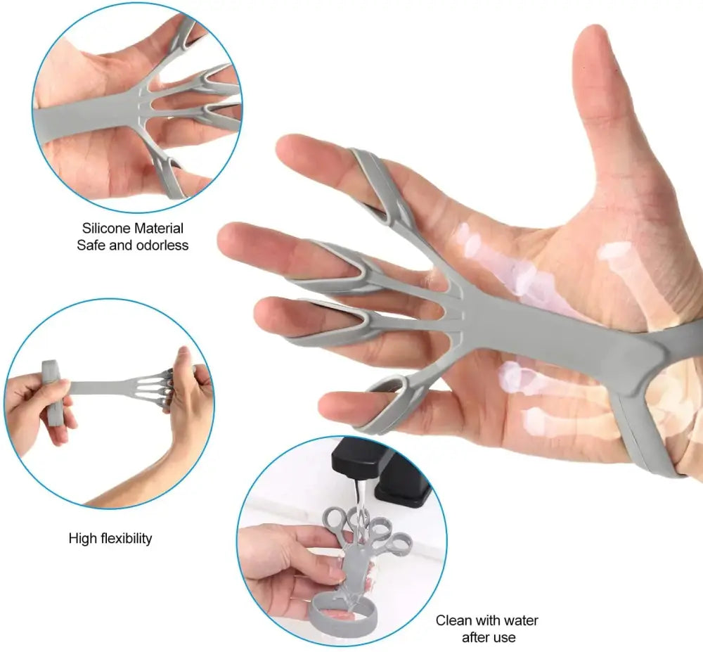 Silicone Finger Stretcher and Hand Grip Strength Trainer