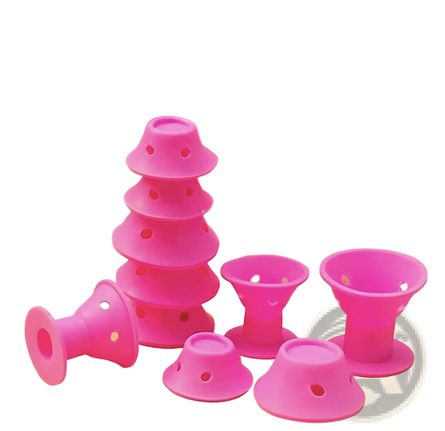 Silicone Hair Curlers no Heat Soft Rubber Rollers 10pc