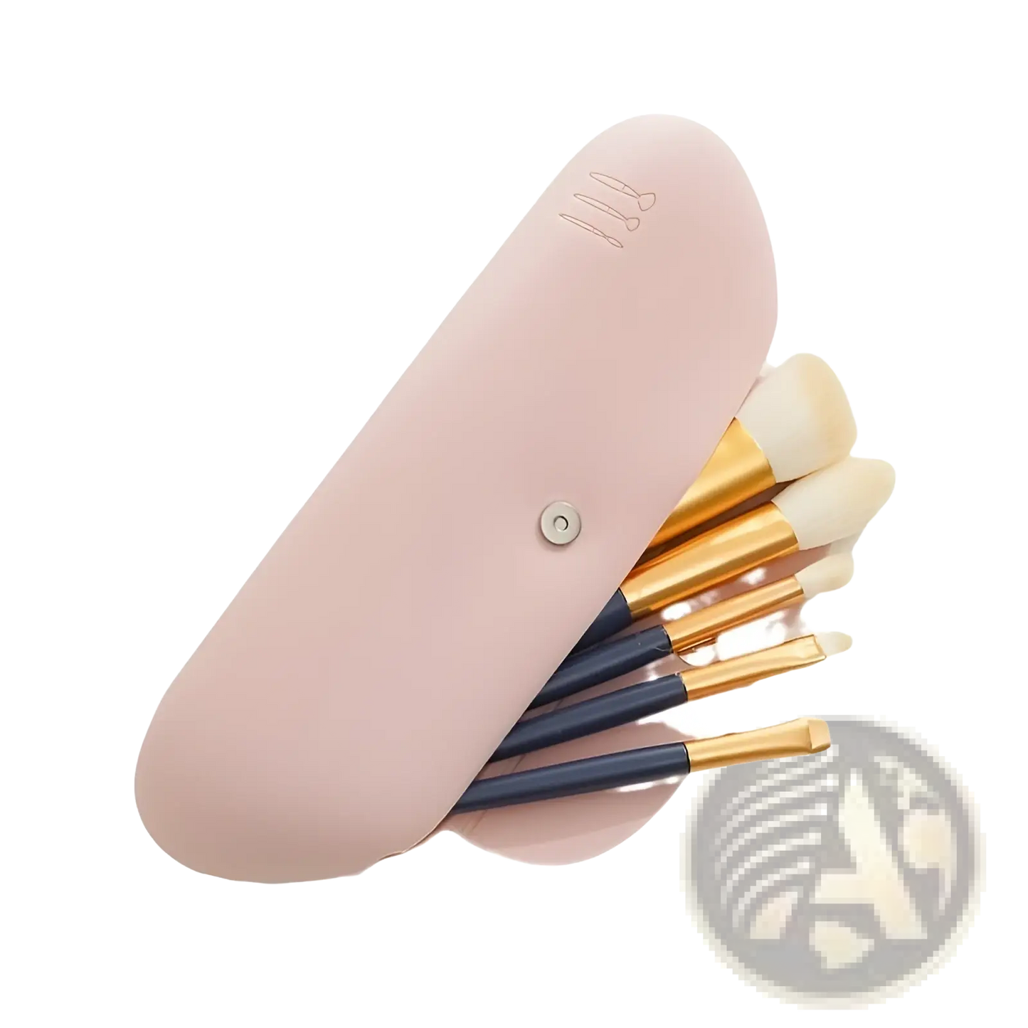 Silicone Makeup Brush Travel Bag Pink Case