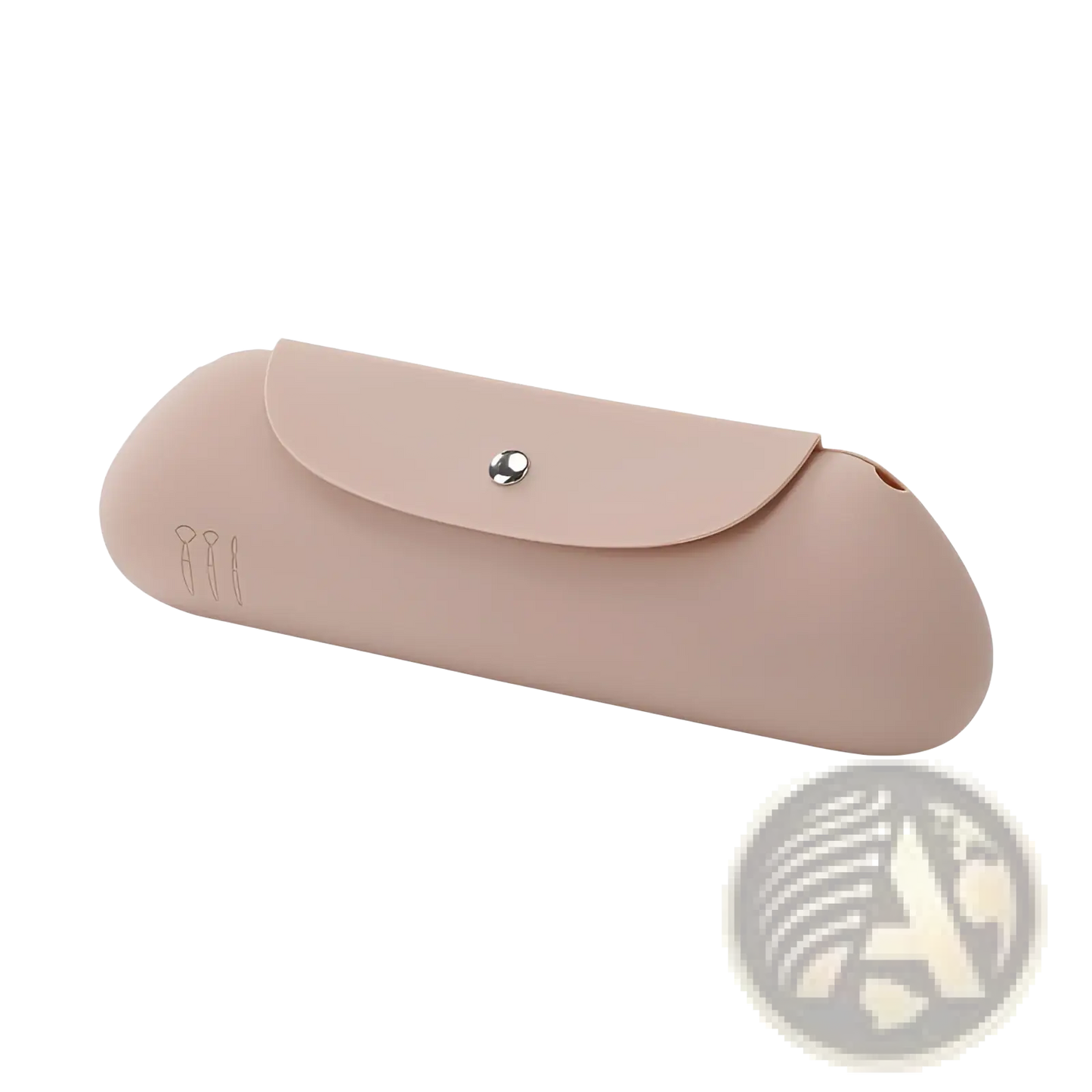 Silicone Makeup Brush Travel Bag Pink Case