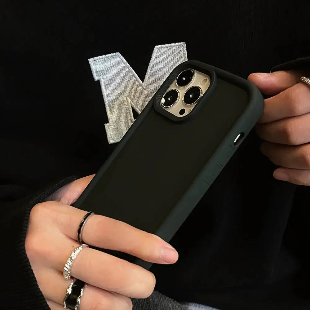 Frosted Matte Silicone Minimalist Couple Phone Case