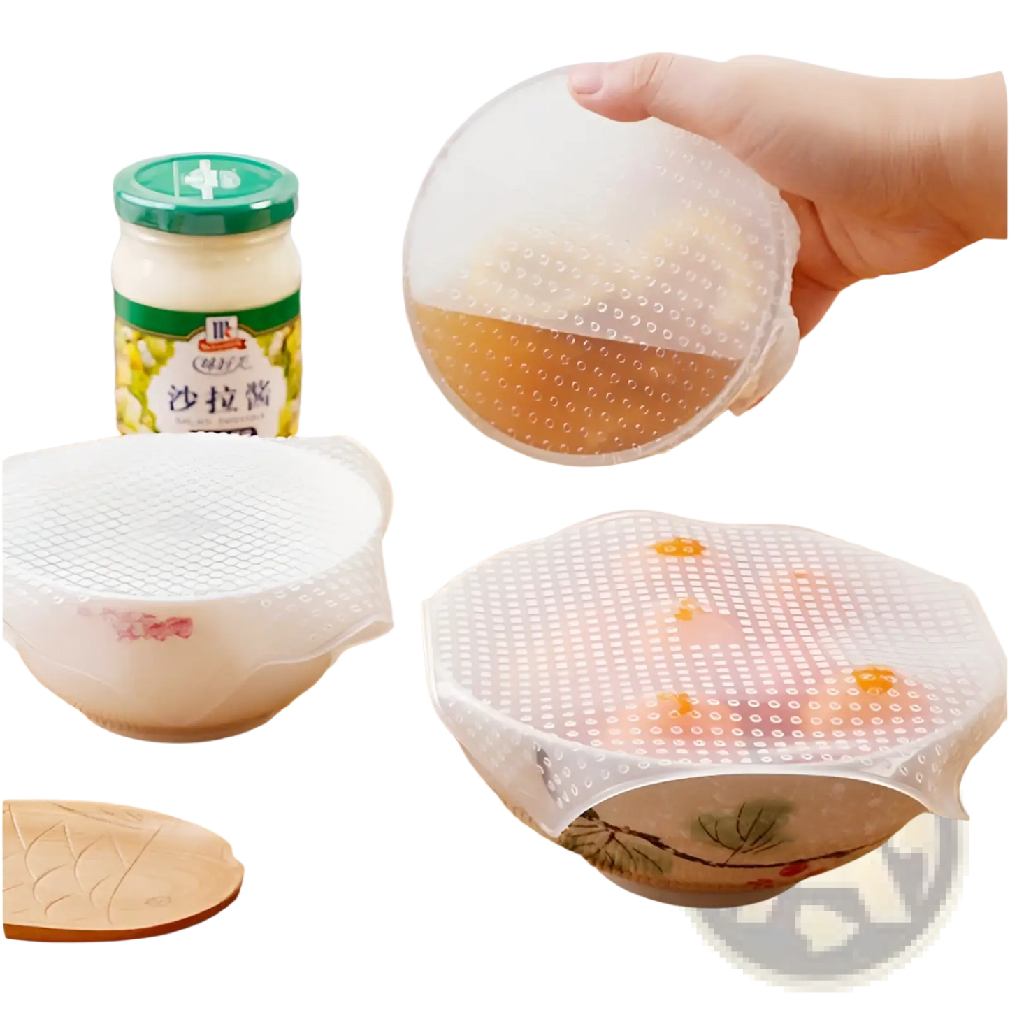 Silicone Stretch Lids Reusable Food Covers 4 Pack
