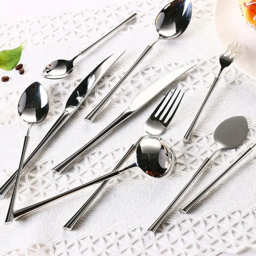Polished Silver Western Stainless Steel Cutlery Set