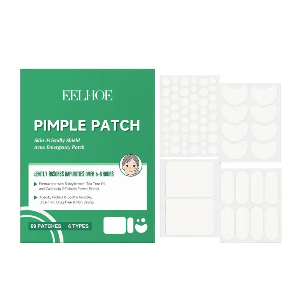 Eelhoe 69 Count Assorted Hydrocolloid Acne Pimple Patches